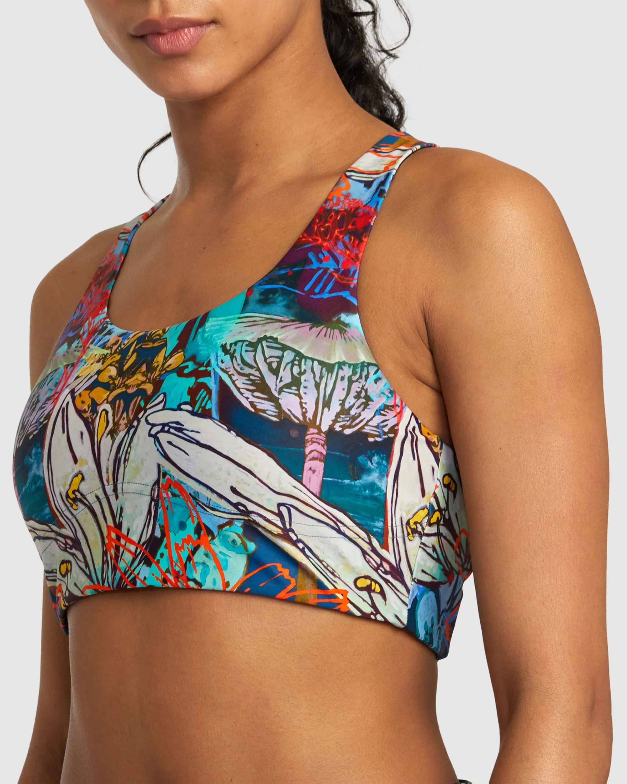 Womens Sage Cross Back Bra - Image 4