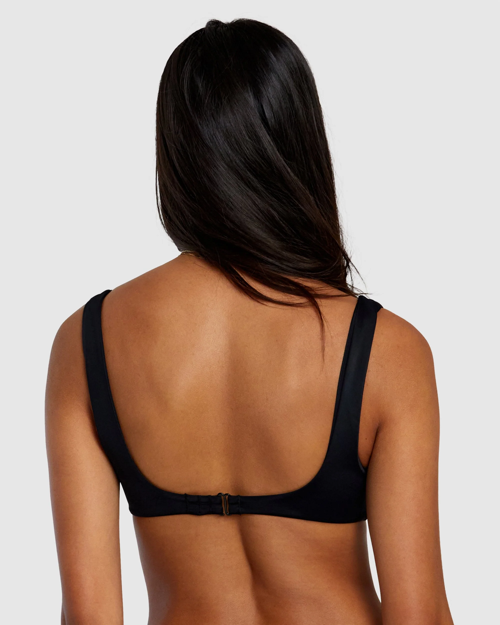 Solid Square Bralette Bikini Top - Image 3